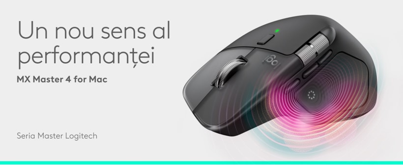 Mouse Bluetooth pentru Mac LOGITECH MX Master 4, 8000 dpi, negru